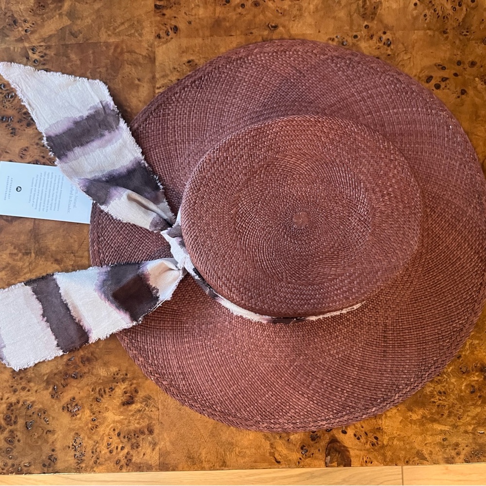 Elegant Brown Women's Hat with Ribbon